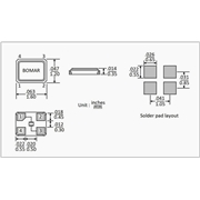 Bomar無(wú)源晶振,BC41EFD120-37.400000四腳晶振,無(wú)人機(jī)信號(hào)接收器晶振